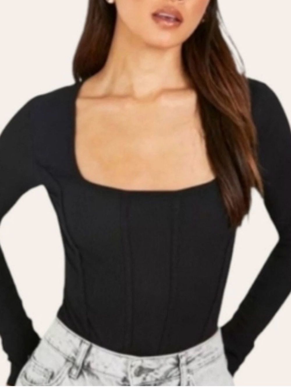 House of Harlow 1960 Black Countouring Body Suit Size L